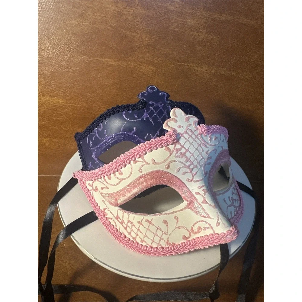 2 VENETIAN LOOK MASQUERADE BALL MASK CARNIVAL DRESS UP
